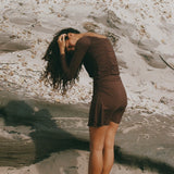 Olympia Mini-Skirt | Espresso (PO)