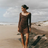 Olympia Mini-Skirt | Espresso (PO)