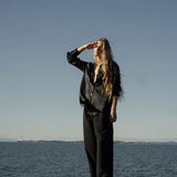 Maeve Shirt | Black Pure Silk