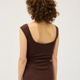 Naia Tank Dress | Chocolate Rib