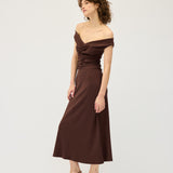 Niveah Dress | Chocolate Rib