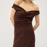 Niveah Dress | Chocolate Rib