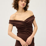 Niveah Dress | Chocolate Rib