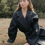 Theodora Trench | Denim Contrast