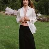 Maeve Shirt | Cream Pure Silk (pre-order)