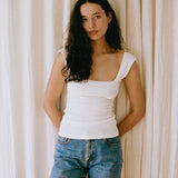 Naia Tank | Off-White Rib