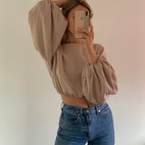 Bella Frill Blouse | Chai Muslin (last one)