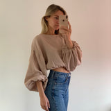 Bella Frill Blouse | Chai Muslin (last one)