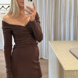 Luella Mini Dress | Chocolate Rib (PO)