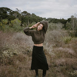 Frisson | Lace Sweater Chocolate