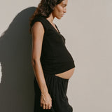 Ava Tee | Black Merino