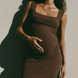 Naia Mini-Dress | Chocolate Rib