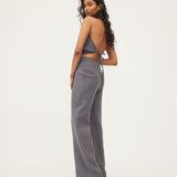 SONIA PANT - STEEL WASHED LINEN