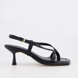 Lennon Sandal | Black Croc
