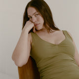 Jill Dress | Olive Rib