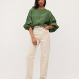 BELLA BLOUSE | BASIL LINEN