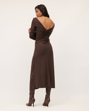 ECHO DRESS | ESPRESSO JERSEY