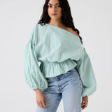 Shosanna Blouse | Seersucker Stripe