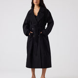 Theodora Trench | Black Drill (PO)