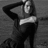 Mae Wrap | Black Pure Merino