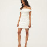 VERA MINI-DRESS | IVORY ORGANIC COTTON