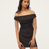 VERA MINI-DRESS | BLACK ORGANIC COTTON