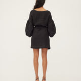 Bella Dress | Black Linen