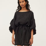 Bella Dress | Black Linen