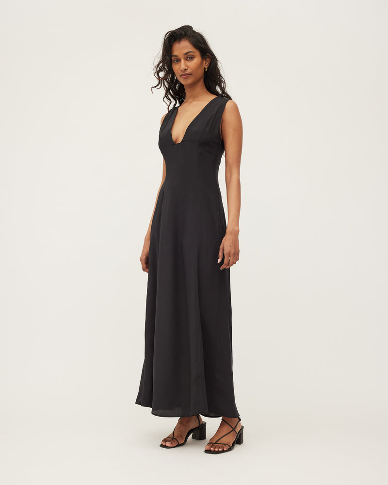 
            
                Load image into Gallery viewer, NEXT LIFETIME DRESS | BLACK PURE SILK
            
        