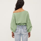 Anna Frill Blouse | Wasabi Muslin (PO)