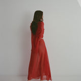 Maeve Shirt | Red Silk Georgette