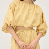 Lou Crop | Yellow Stripe