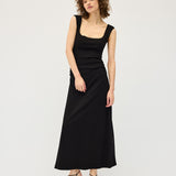 Naia Tank Dress | Black Rib