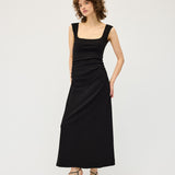 Naia Tank Dress | Black Rib