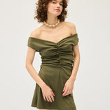Niveah Mini Dress | Khaki (PO)