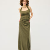 Helena Halter Dress | Khaki