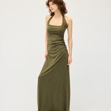 Helena Halter Dress | Khaki