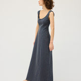 Ada Dress | Navy Stripe