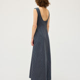 Ada Dress | Navy Stripe