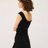 Naia Tank | Black Rib