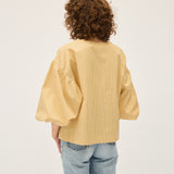 Bella Blouse | Yellow Stripe