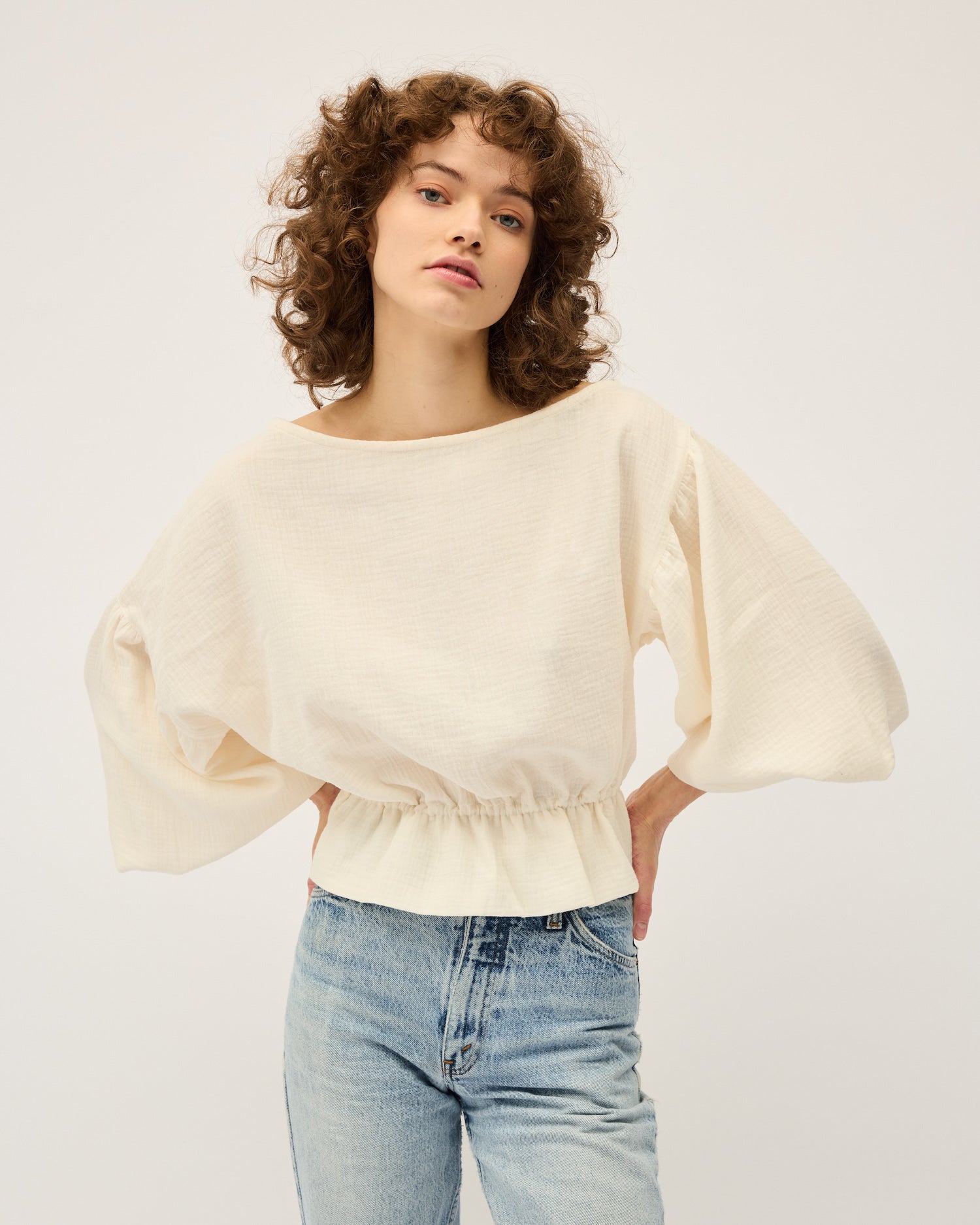 Anna Frill Blouse | Cream Muslin (last one)