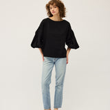 Bella Blouse | Black Muslin