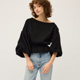 Anna Frill Blouse | Black Muslin