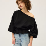 Anna Frill Blouse | Black Muslin