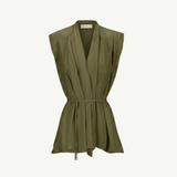 Francis Top | Caper Crepe de Chine