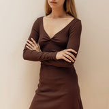 Jillian Mini Dress | Chocolate