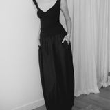 Selina Skirt | Black Cotton