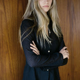 Ivy Shirt | Black Sheer Crinkle