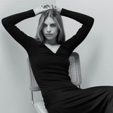 Jillian Longsleeve | Black Rib